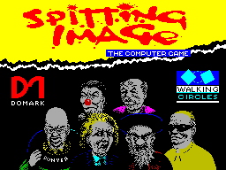 Spitting Image title screen for ZX Spectrum